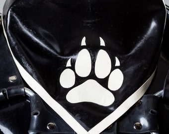 Latex scarf, puppy bandanna, medium size 70 cm width - Mature Item
