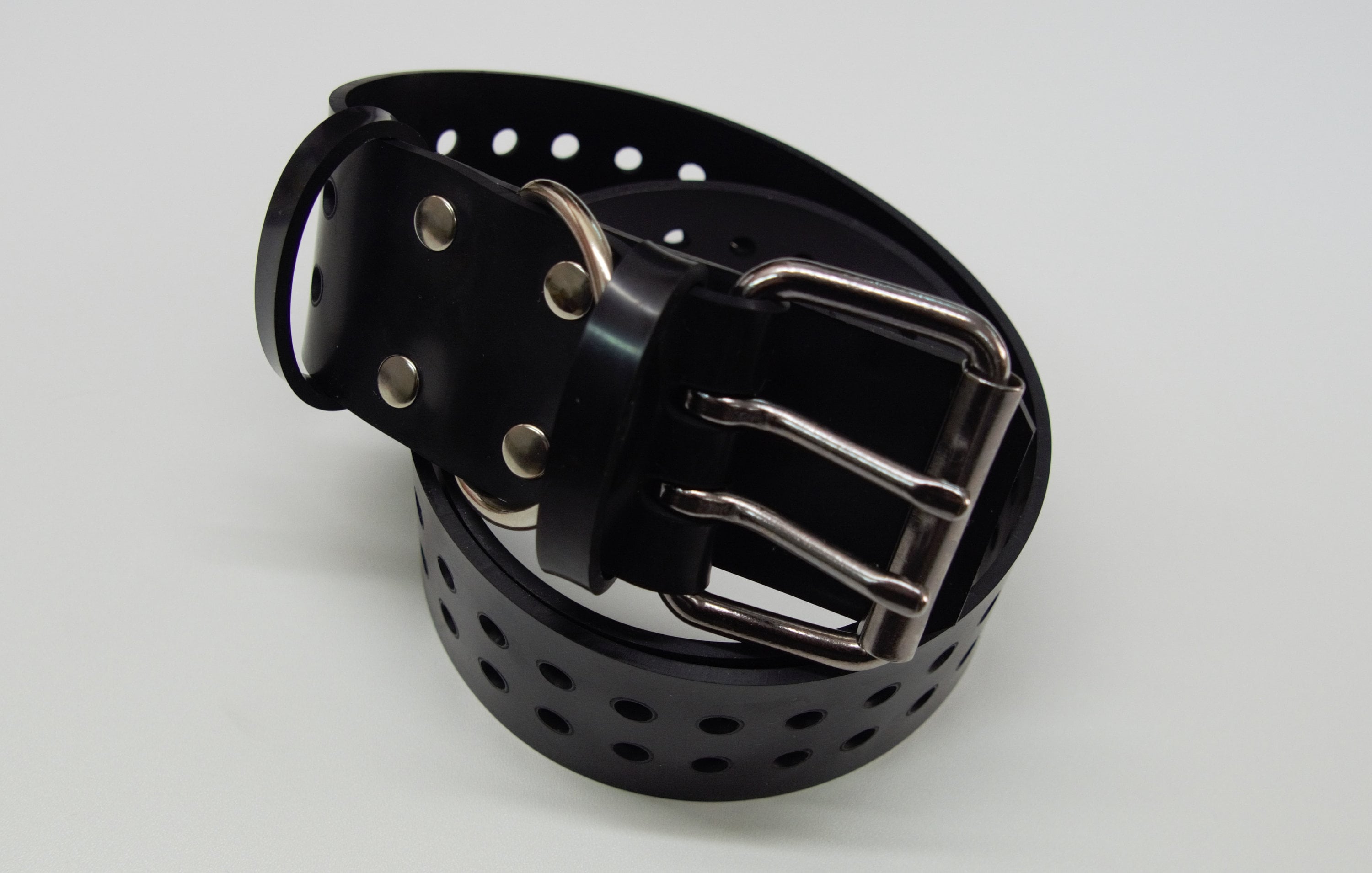 Heavy Rubber Bondage Belt 5 Cm Wide, Double Thorn - Mature  display picture 2