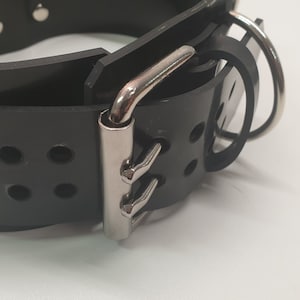 Collar Rubber Bondage – Lockable Option - 7 cm wide - Mature Item