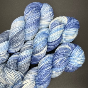 Frozen|Hand Dyed Yarn|Superwash Merino Nylon|Multiple Weights Available