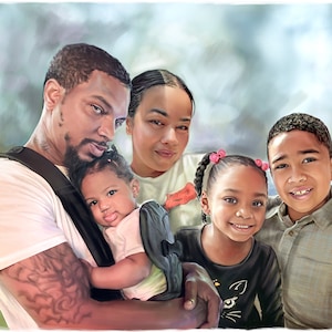 Real Custom Oil Painting, Family Portrait, Special Love Oil Gift from your Photo, Oil Painting on Canvas, Hand-painted Art for a Loved One
