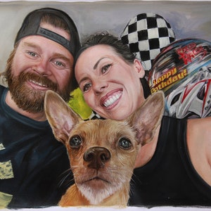 Custom Family Portrait Oil Painting on Canvas, Pet Portrait Painting, Authentic oil Painting For a Loved one or a Dear Friend