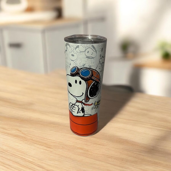Retro Cartoon Dog Becher, Comic-Stil Trinkgefäß, Edelstahl Thermobecher