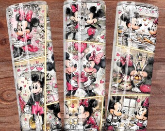 Gobelet souris | Tasse en acier inoxydable Couple de souris |  Mug de voyage sublimé, 20 oz