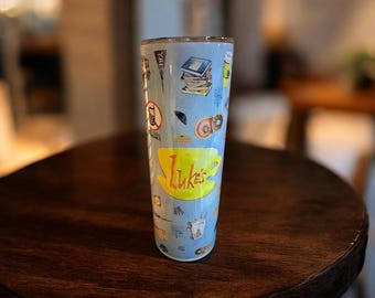 Charmante kleine stad 20oz beker | Op tv-programma geïnspireerd drinkgerei | Koffiekop met ventilator