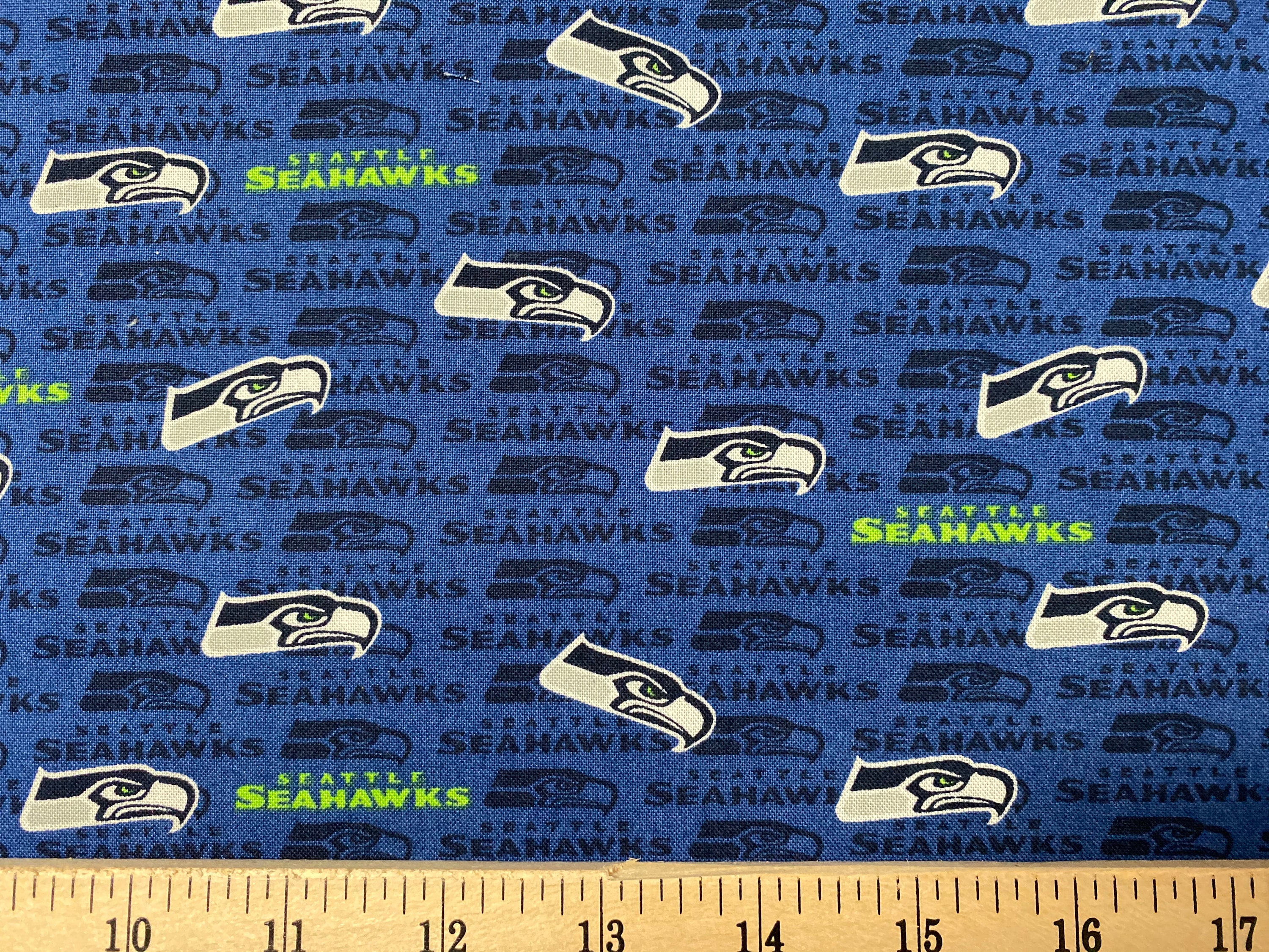 NFL Seattle Seahawks Football, 4 Patterns / Designs, 100% Cotton Fabric ...