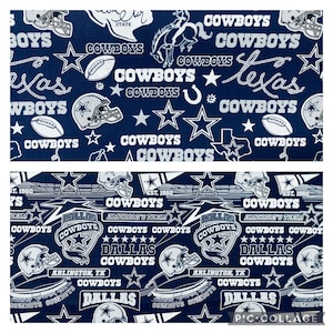 NFL Dallas Cowboys Football, Hometown or Stadium Design, 100% Cotton Fabric.   Sold by the 1/4 Yard (9” x 44”) or 1/2 Yard (18” x 44”).  New