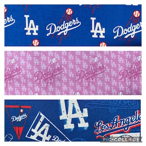 Los Angeles LA Dodgers MLB Baseball, 3 Patterns / Designs, 100% Cotton Fabric, Widths are 58”, New