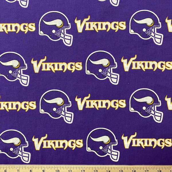 NFL Minnesota Vikings Football, RARE OOP (Out Of Print) 2006, 100% Cotton Fabric. New