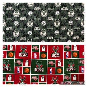 Milwaukee Bucks Fleece Fabric Etsy