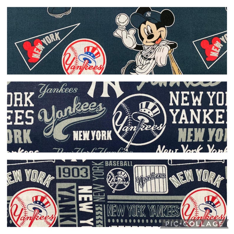 Mlb Team Patterns MLB New York NY Yankees Baseball, 3 Patterns / Designs, 100% Cotton ...