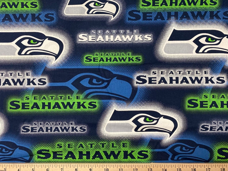 NFL Seattle Seahawks Football, 4 Patterns / Designs, 100% Cotton Fabric ...
