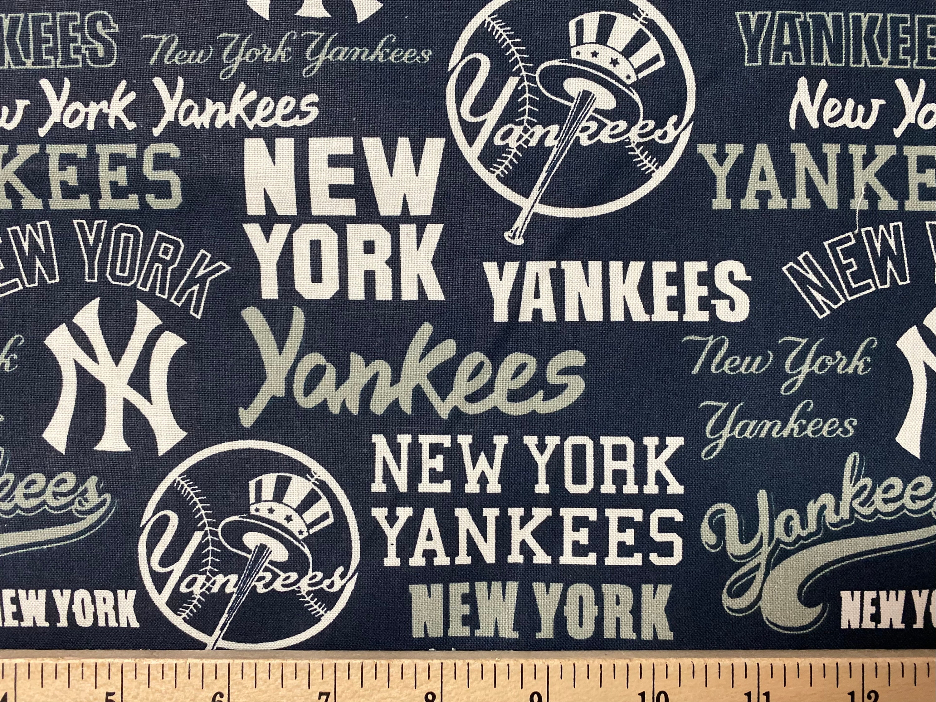 MLB New York NY Yankees Baseball, 3 Patterns / Designs, 100% Cotton ...