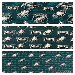 NFL Philadelphia Eagles Football, 3 Patterns / Designs, — Retro, Team or Mini Print —, 100% Cotton Fabric, Widths are 44” or 57”, New