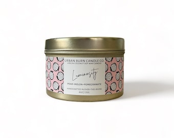 LUMINOSITY | Pear & Pomegranate | Coconut Soy Wax | Sweet Green Pear and Tart Pomegranate