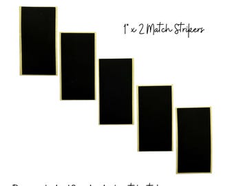Pegatina para cerilla de 1" x 2" / Cerilla rectangular / Respaldo adhesivo