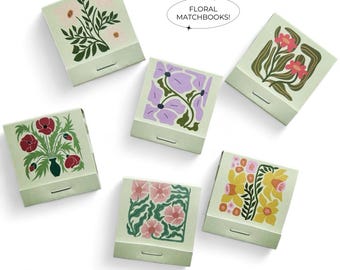 Includes 6 - 30 Strike Matchbooks | Matches | Party Favors | Gift boxes