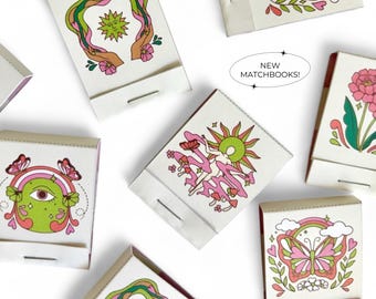 Includes 5 - 20 Strike Matchbooks | Matches | Party Favors | Gift boxes