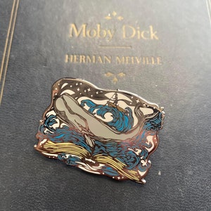 Moby Dick Inspired Classic Book Enamel Pin Lanyard Pin