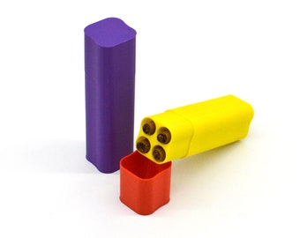 Tubo delgado de 4 vías para porros: contenedor impreso en 3D para envoltorios de tabaco