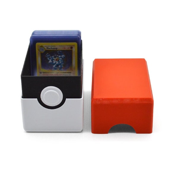 Pokeball Card Box for Toploader Sleeves 3D Printed Pokemon Card Holder 