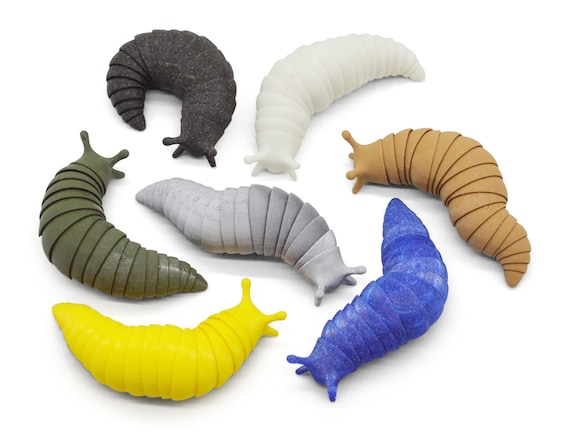 Slug Fidget Toy 3D Printed Worm Fidget Desk Toy -  Australia
