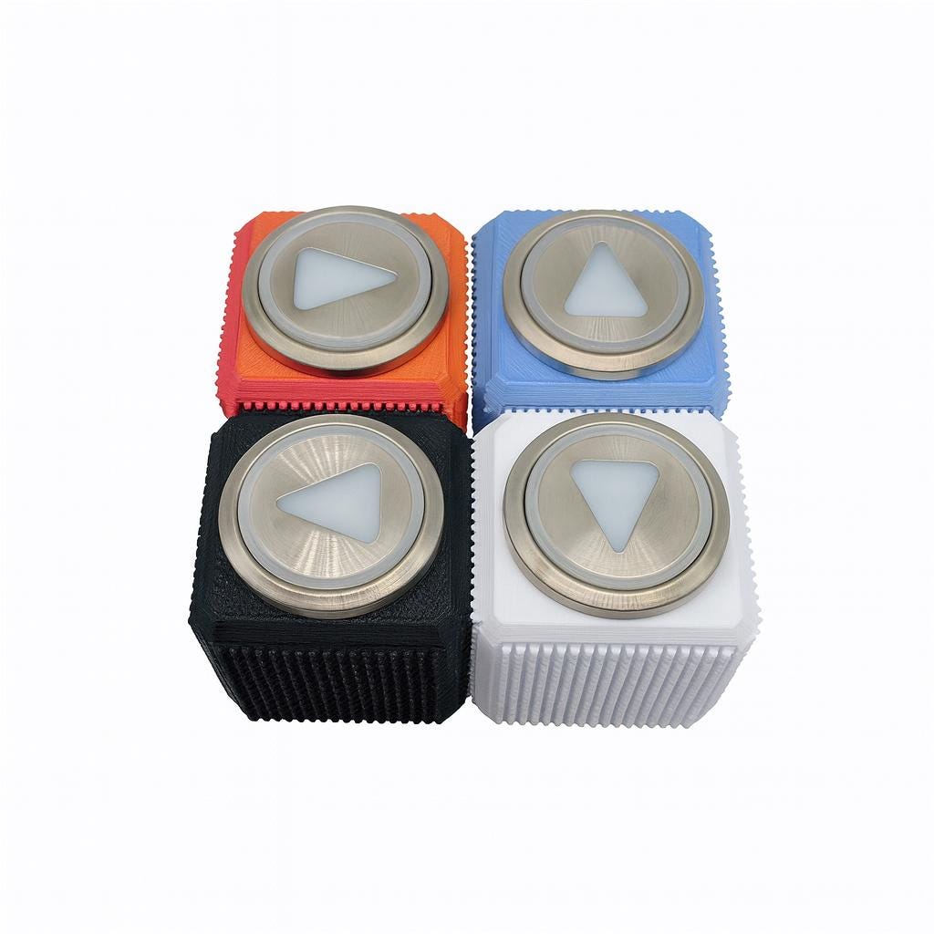 Elevator Button Clicker Cube – 3D Printed Metal Push Fidget Toy ...