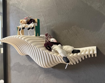TildeWave Shelf – 16 in Long Undulating Shelf Home Deco