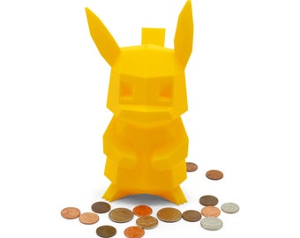 ピカチュウ貯金箱 - 3Dプリント製ポケモンテーマの子供用貯金箱 - Etsy