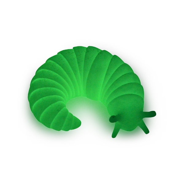 Fidget Toy Glow Worm - 3D Printed Slug Fidget Desk Toy