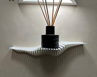 SoftWave Shelf – 14 in Wavy Wall Shelf with Dovetail Joint