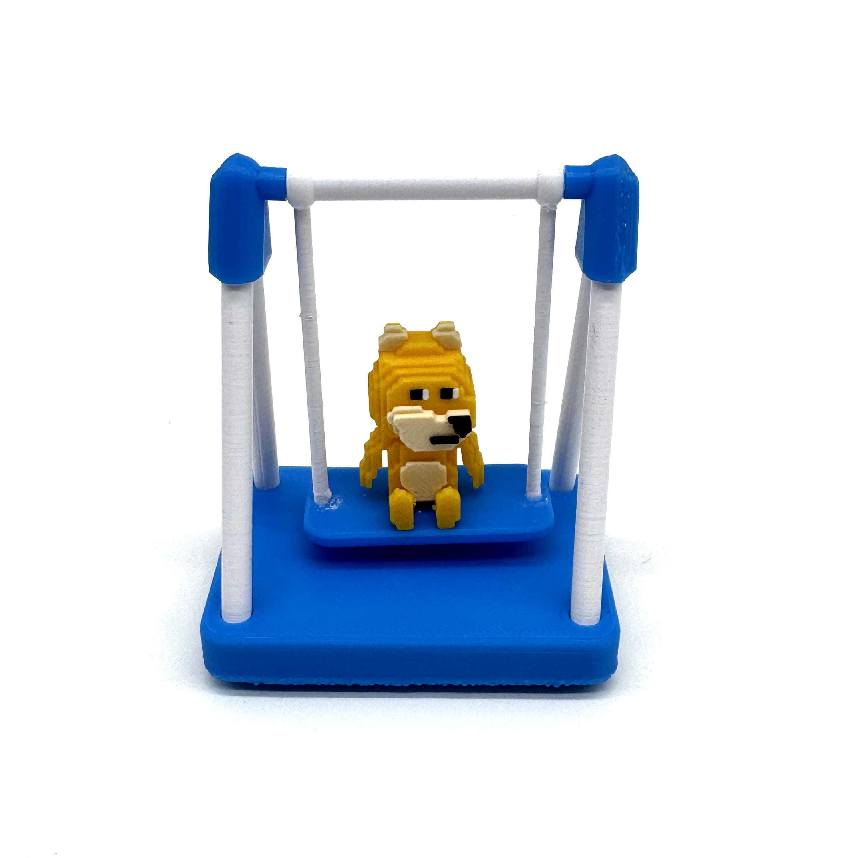 【キー坊】Swing Toys Swing Dog Dooggie Swing Car Ornament – 3D Printed Cute Dashboard / Desk Toy