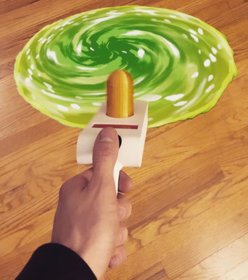 Rick and Morty Portal Gun 3D Printed Etsy