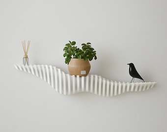 SoftWave XL Shelf – 30 in Extra‑Long Wave Shelf with Invisible Bracket