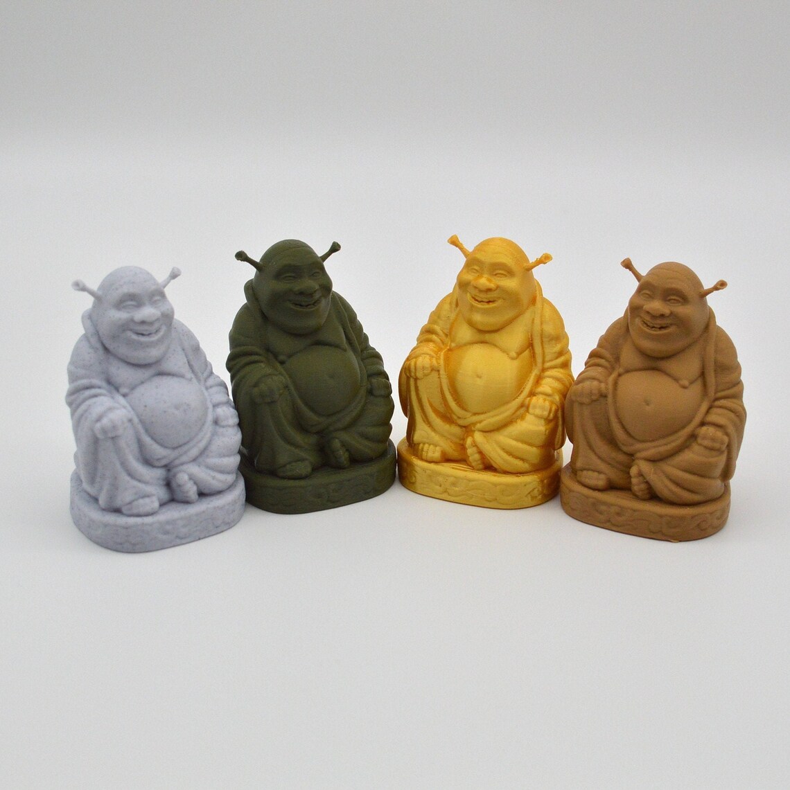 Shrek Buddha Model Impresión 3D verde Etsy