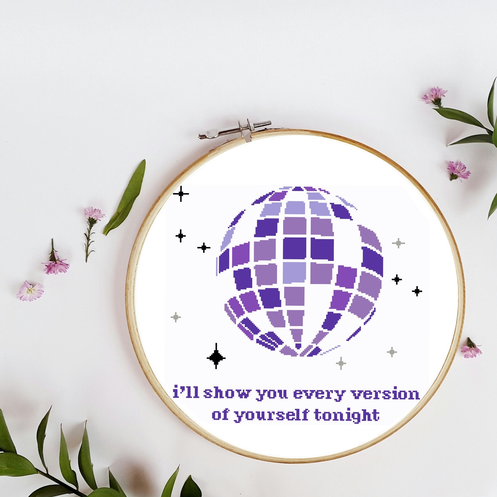 Mirroball Pattern Mirrorball Cross-stitch Pattern - Etsy