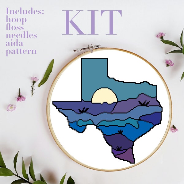 Texas Cross Stitch Etsy