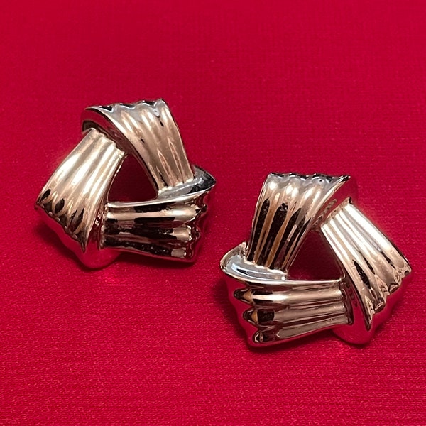 Silver-Tone Pierced Earrings