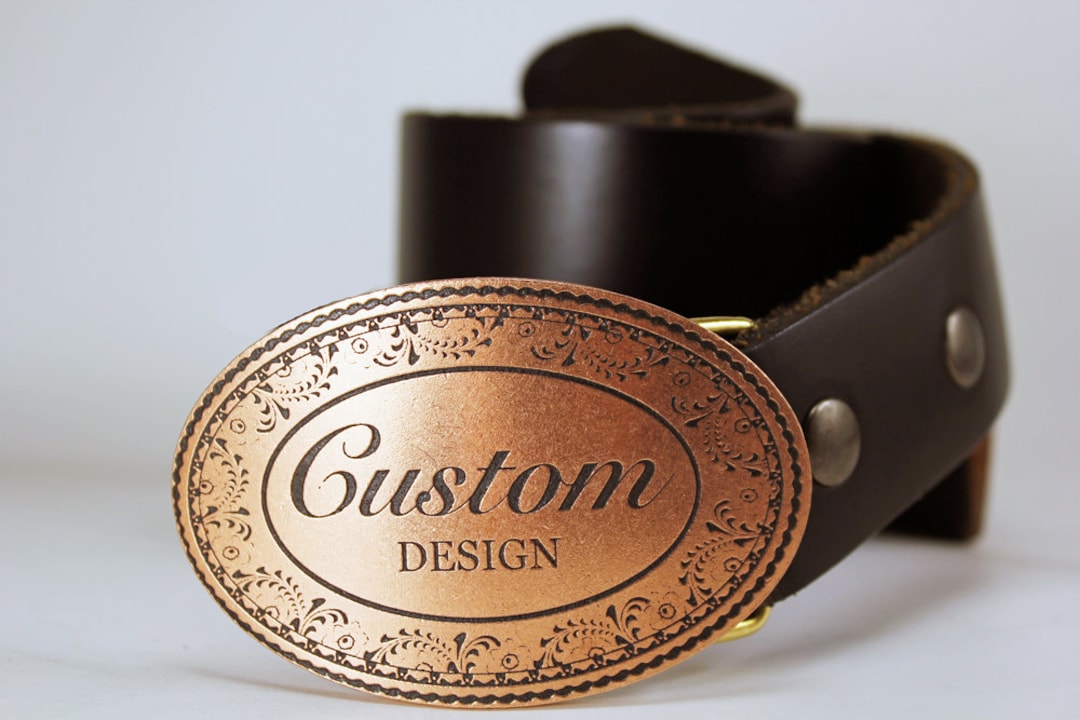 DESIGN YOUR OWN Custom Belt Buckle Solid Metal Copper, Brass, Nickel Silver fast Delivery Etsy