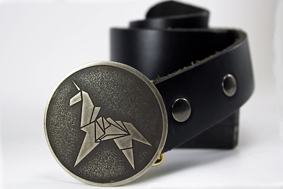 Origami Unicorn Belt Buckle SOLID METAL 