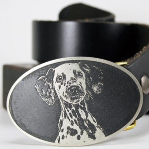 Hebilla de cinturón personalizada con retrato de perro: Metal macizo, regalo personalizado para mascotas