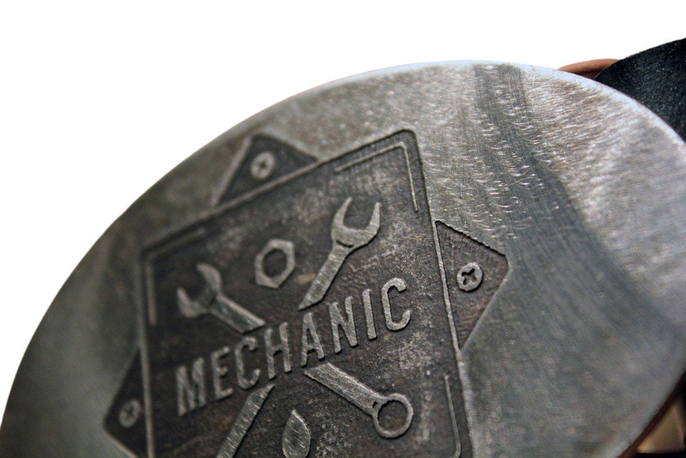 Mechanic Belt Buckle SOLID METAL Choose Copper Brass Etsy