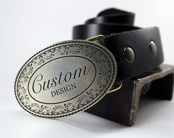 DESIGN YOUR OWN Custom Belt Buckle- Solid Metal- Copper, Brass, Nickel Silver !!Fast Delivery!!