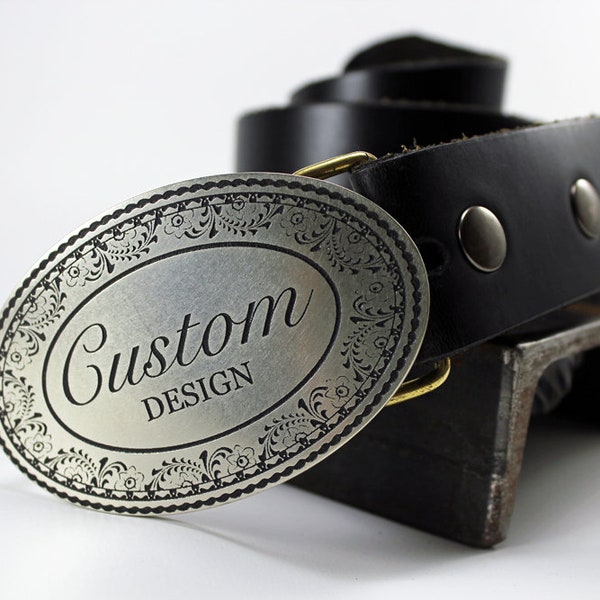 DESIGN YOUR OWN Custom Belt Buckle- Solid Metal- Copper, Brass, Nickel Silver !!Fast Delivery!!