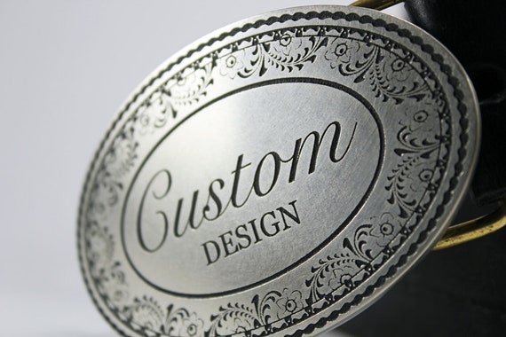 Custom Belt Buckles - Mens Leather Belts Metal Some Art Circle / Copper