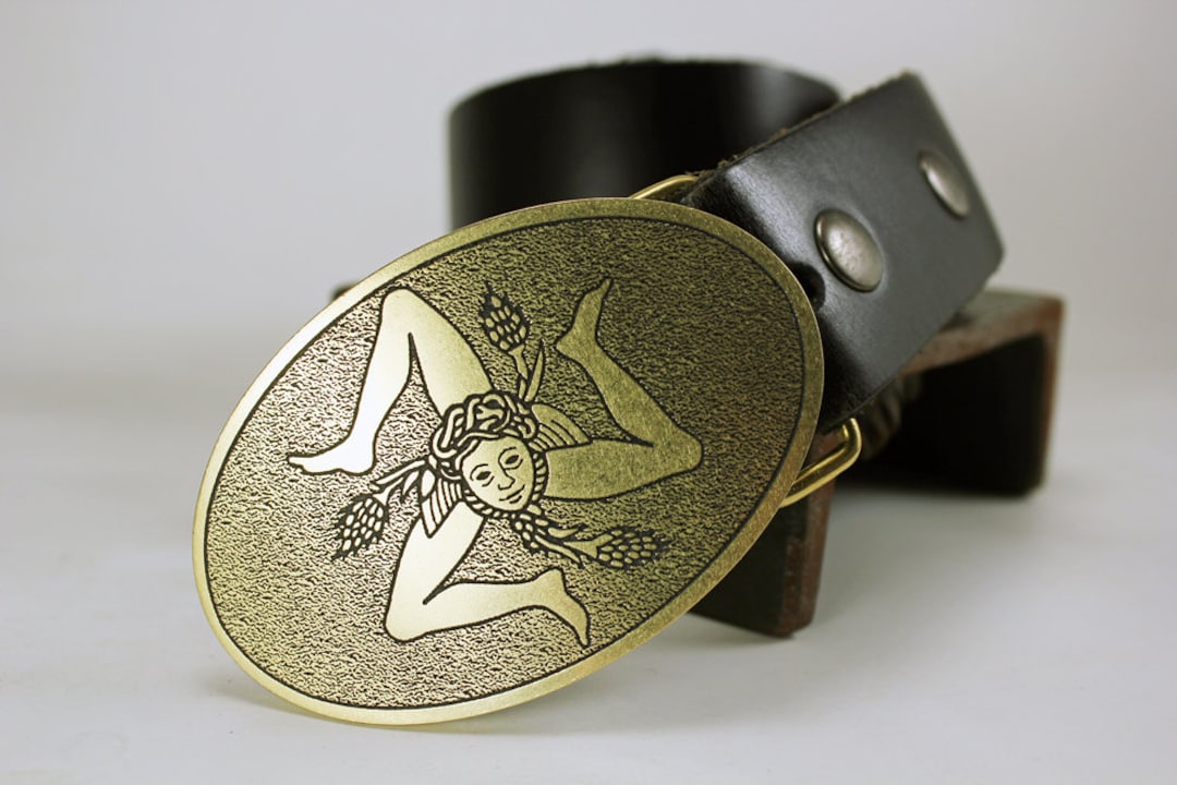 Sicilian Trinacria Flag Belt Buckle -SOLID METAL- Choose  display picture 3