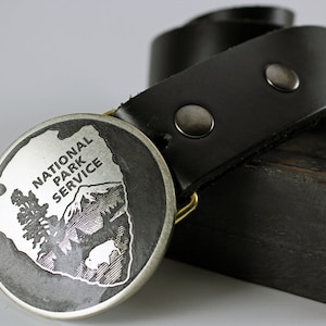 National Parks Belt Buckle -SOLID METAL- Choose Copper, Brass, Nickel Silver