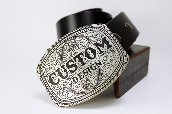 Boucle De Ceinture Créateur En Cuir Et Métal - Occasion En Très Bon état