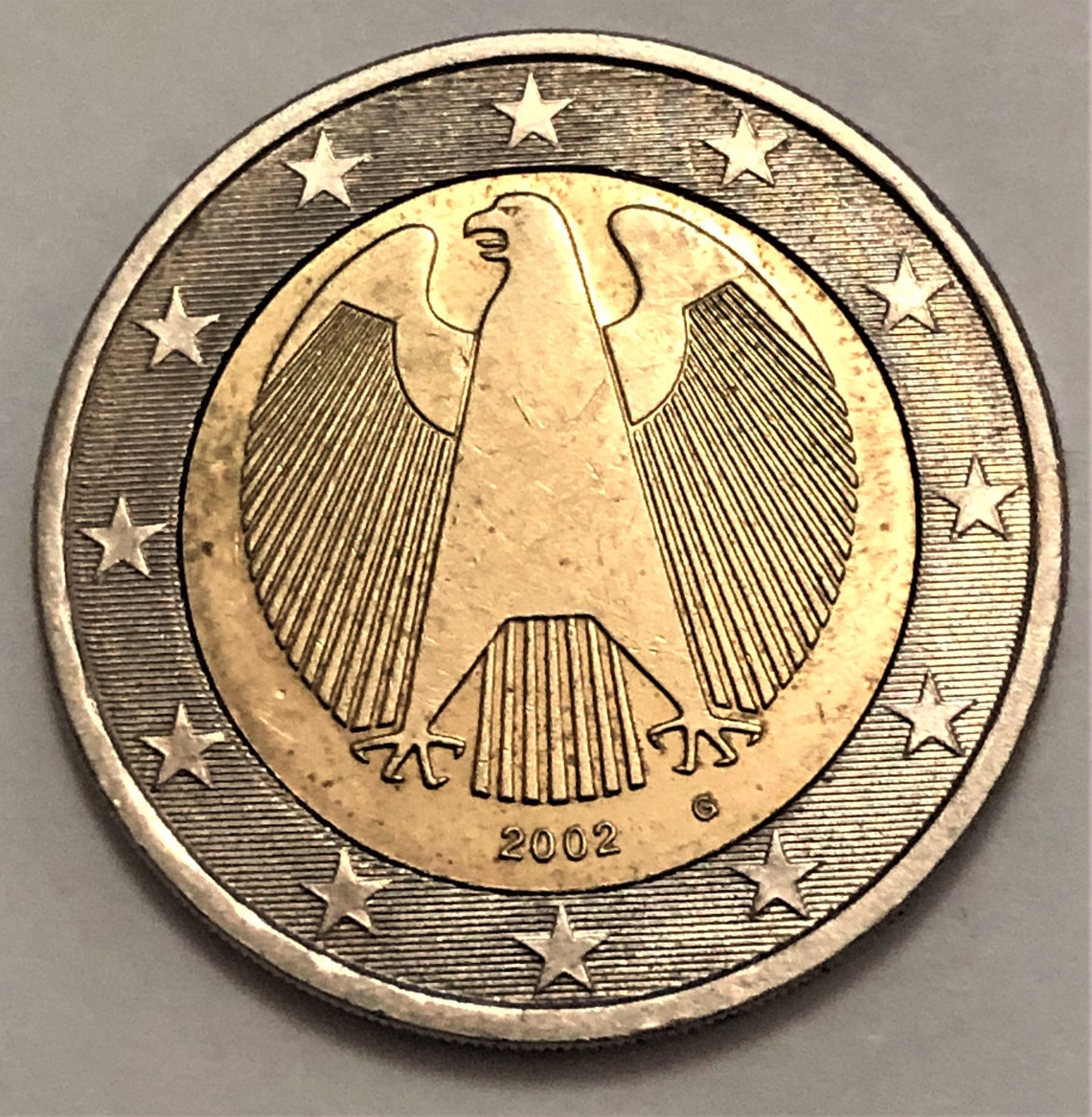 Valeur Piece De 2 Euros Rare Rare 2 EURO Coin Allemagne 2002 Eagle G serie très bon état | Etsy