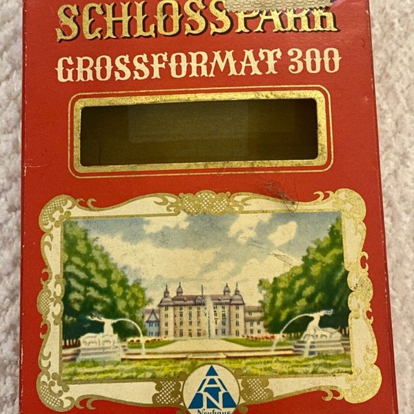 Vintage Schlosspark Grossformat 300 Germany Empty cigars pack box wrapper Deutschland tag tobacco collectible